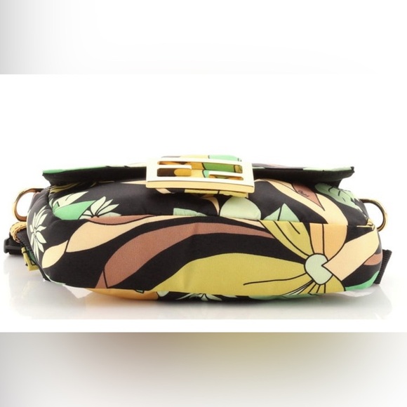 NWT FENDI SS20 Floral Nylon Baguette Convertible Bag w 2 additional straps NWT - Picture 12 of 16